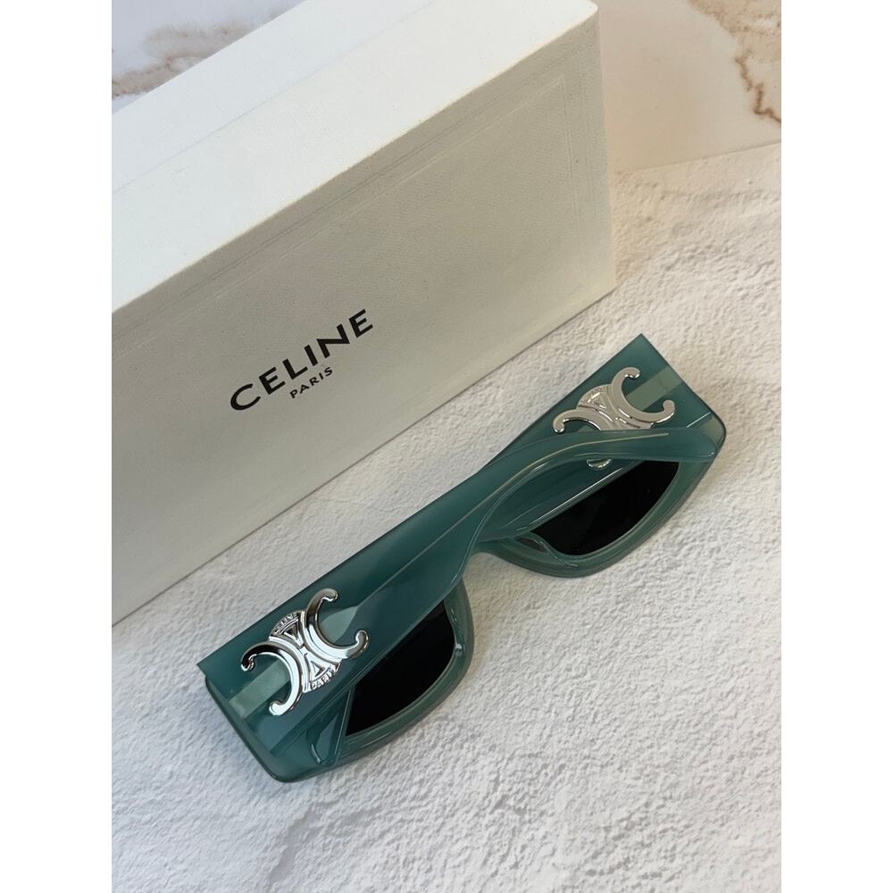 NEW Celine CL40282U Triomphe XL Blue Silver Sunglasses - Picture 3 of 8